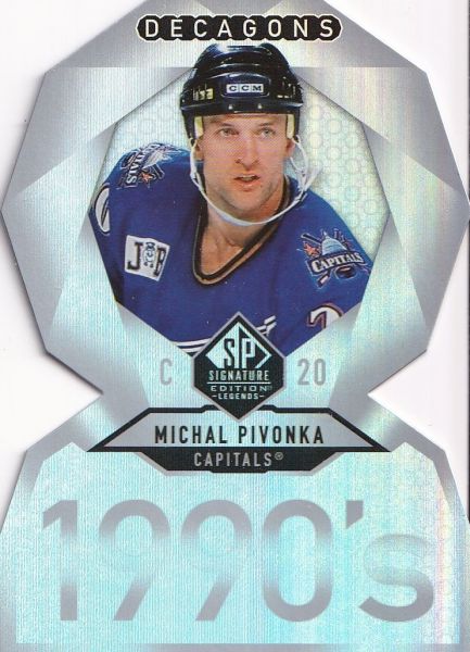 insert karta MICHAL PIVOŇKA 20-21 SP Signature Legends Decagons 1980´s číslo DC-57